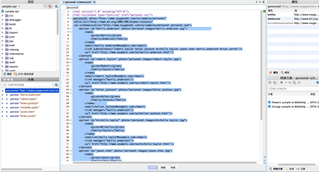 oXygen XML Editor for Mac截图