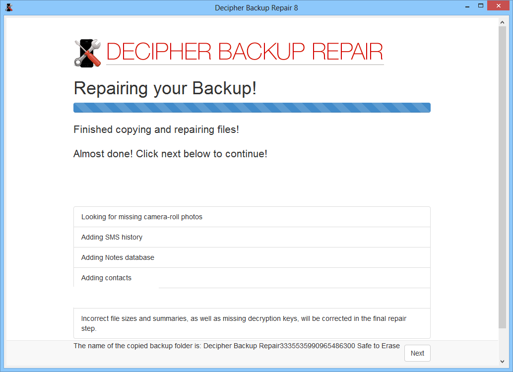 ios备份修复工具(Decipher Backup Repair)截图