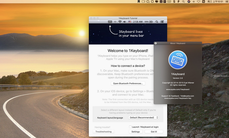 1Keyboard Mac截图