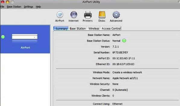AirPort Utility Mac截图