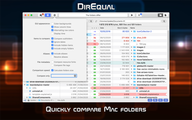 DirEqual for Mac截图