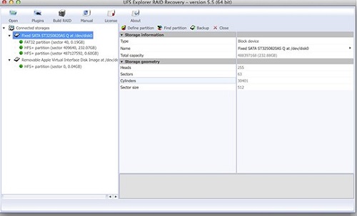 UFS Explorer RAID Recovery Mac截图
