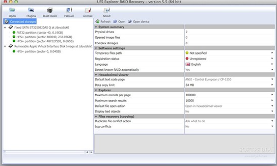 UFS Explorer RAID Recovery Mac截图