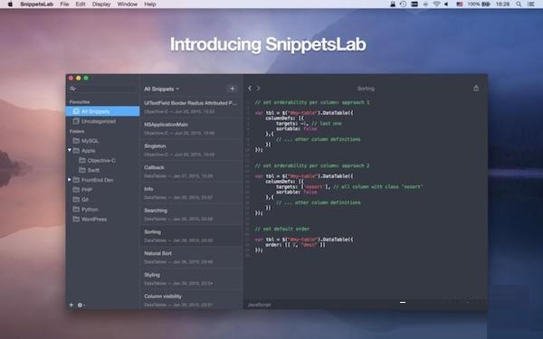 SnippetsLab for Mac截图