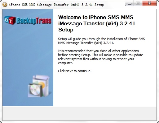 SMS MMS iMessage Transfer截图