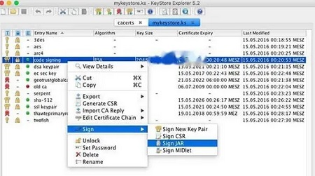 KeyStore Explorer Mac截图