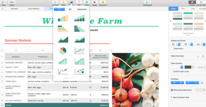 Numbers for Mac截图