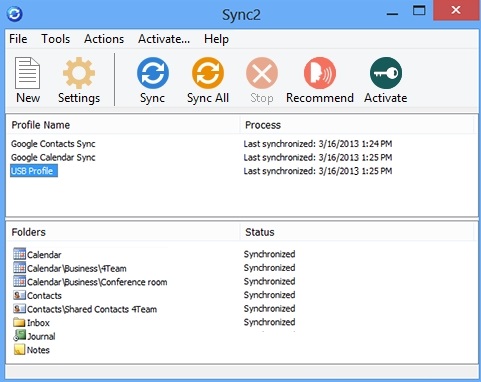 Microsoft数据同步备份(Sync2 for Microsoft Outlook)截图