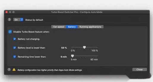 Turbo Boost Switcher Mac截图