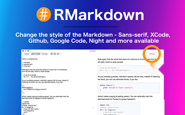 RMarkDown Mac截图