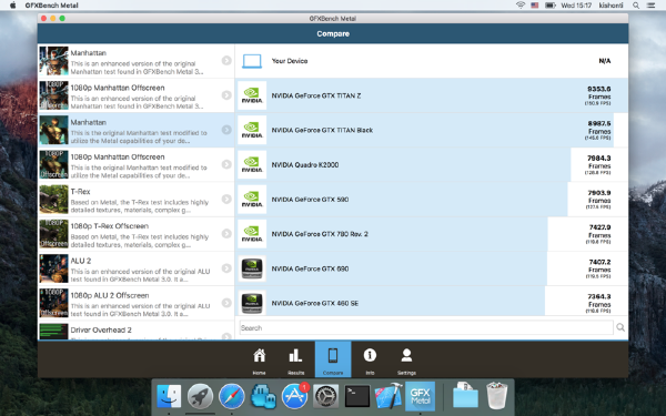 GFXBench Metal Mac截图