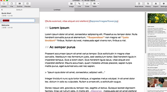 Yu Writer Mac截图