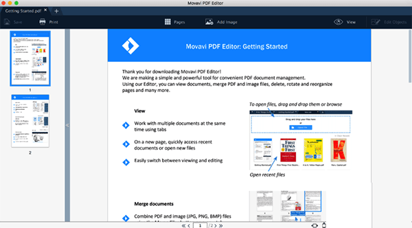 Movavi PDF Editor Mac截图