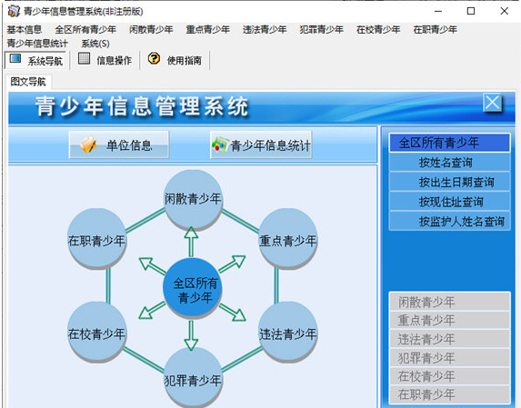 青少年信息管理系统截图