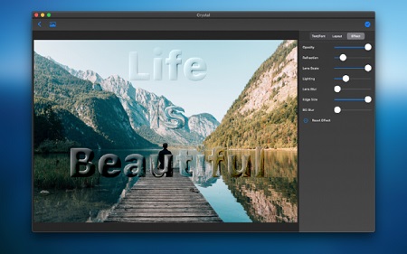 水晶文字Mac截图