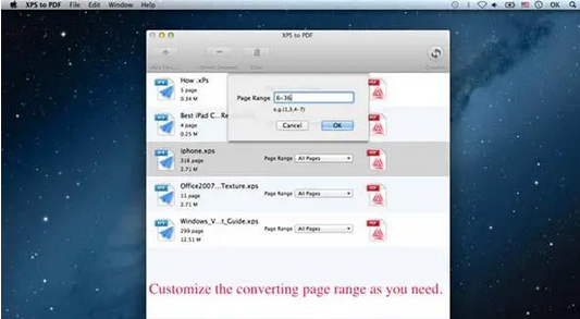 XPS to PDF Mac截图
