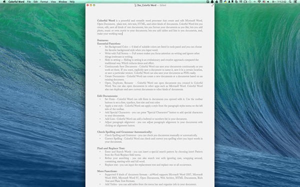 Colorful Word Mac截图