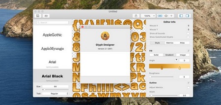 GlyphDesigner Mac截图