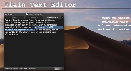 PlainTextEdit Mac截图