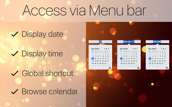 Mini Calendar Mac截图