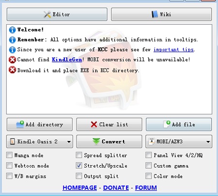 Kindle Comic Converter Mac截图