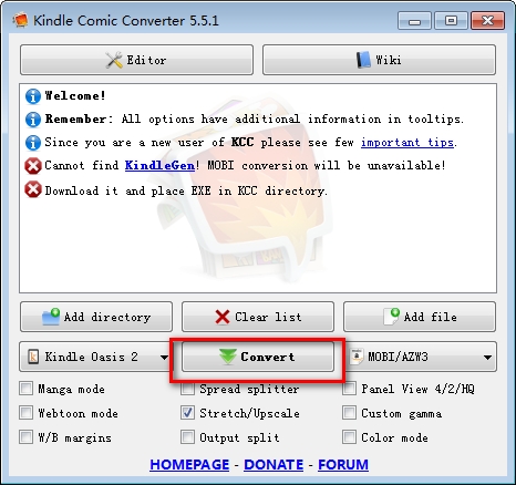 Kindle Comic Converter Mac截图