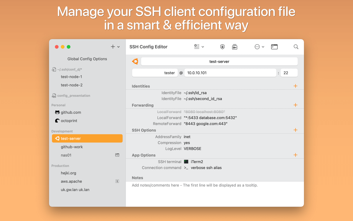 SSH Config Editor Mac截图