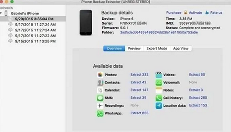 iPhone Backup Extractor Mac截图