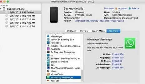 iPhone Backup Extractor Mac截图