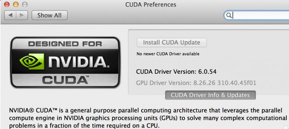 Nvidia Cuda Mac截图