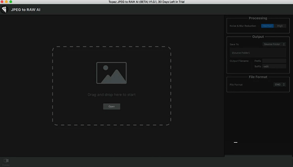 Topaz JPEG to RAW AI Mac截图