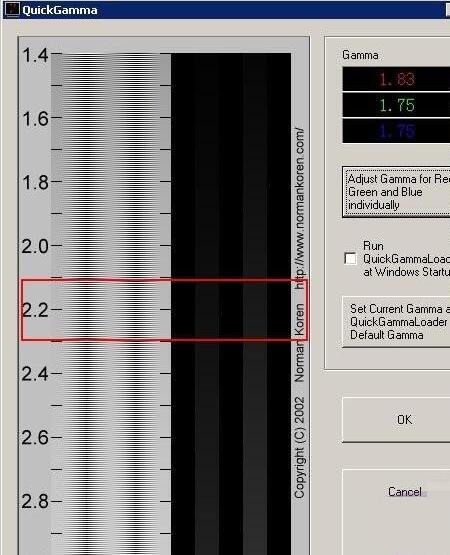 显示器伽马校正截图