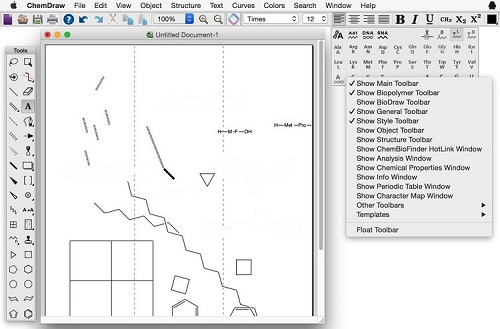 ChemDraw for mac截图