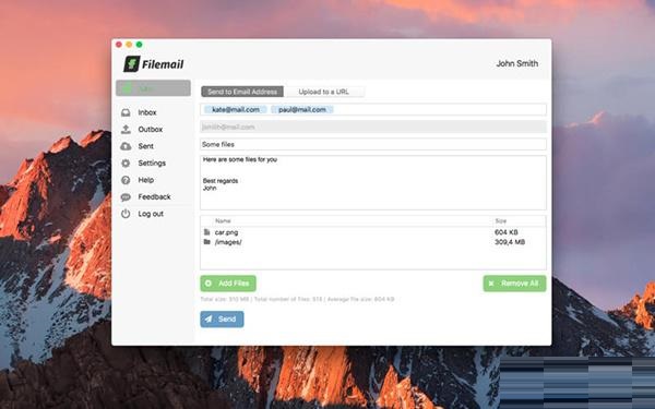 Filemail Mac截图