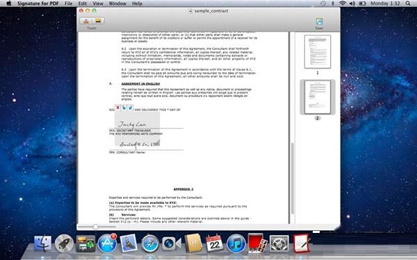 Signature for PDF Mac截图