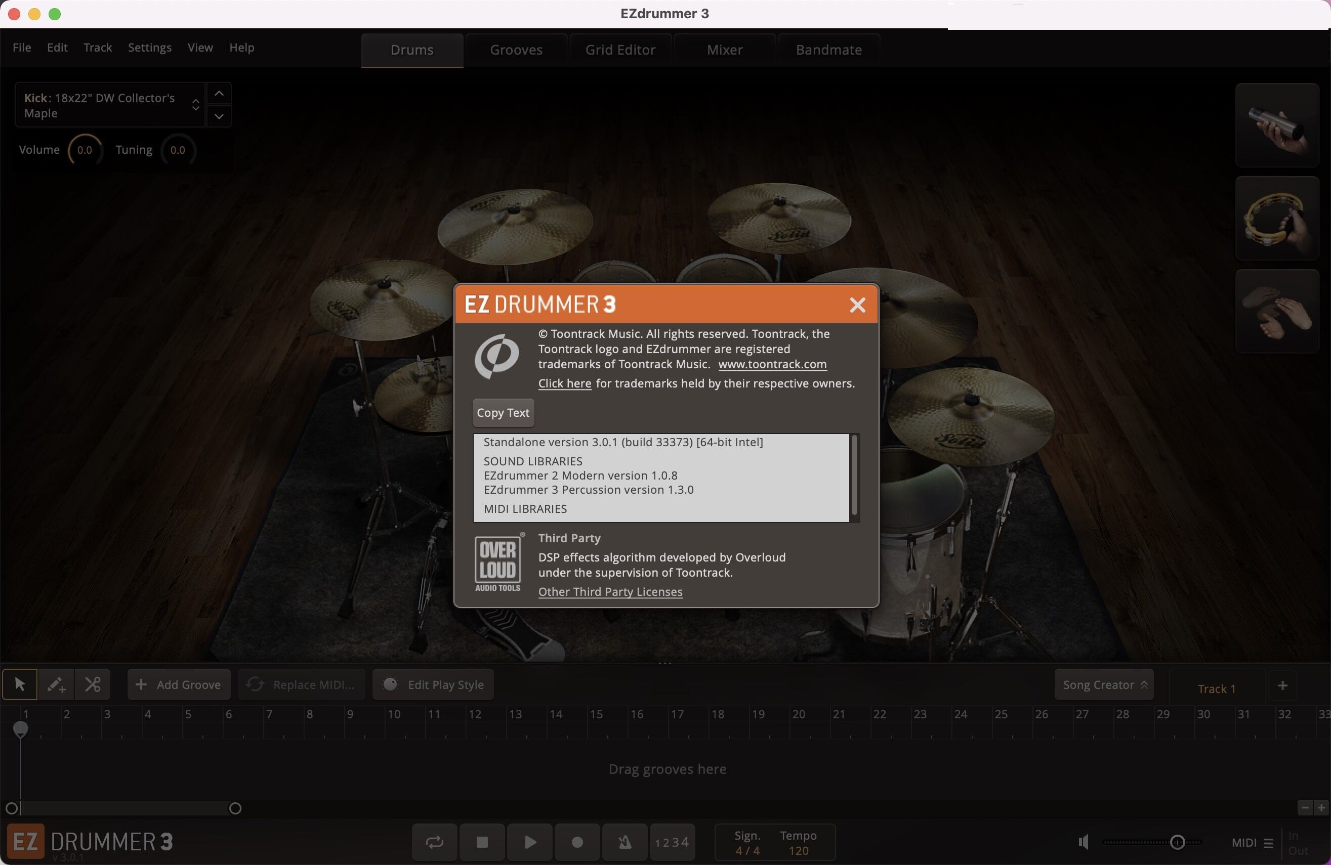 Toontrack EZDrummer MAC截图