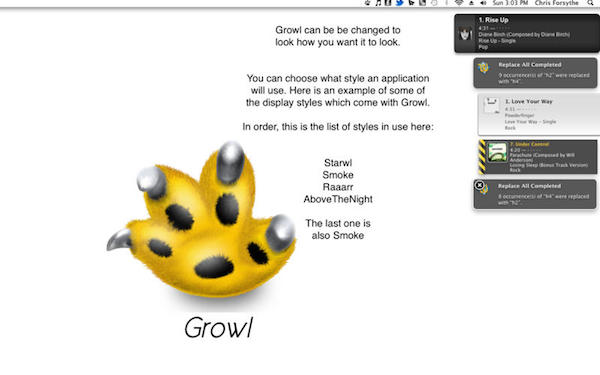 Growl MAC截图