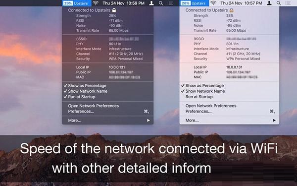 WiFi无线信号强度浏览器Mac截图