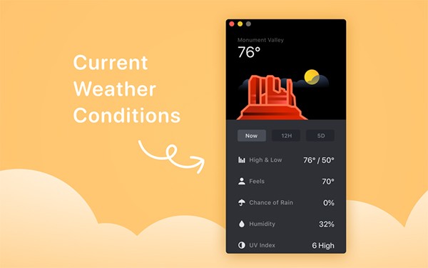迷你天气Mac截图