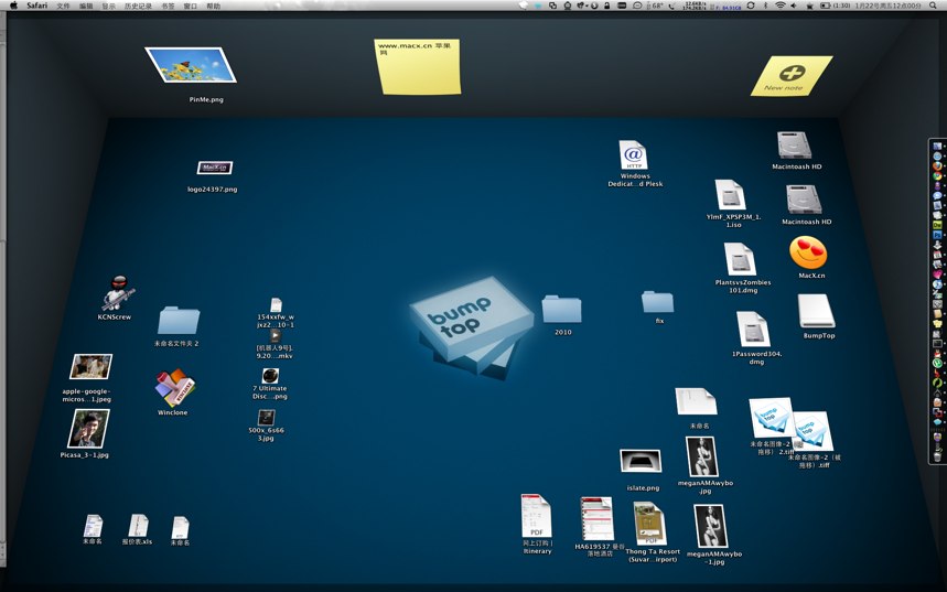 BumpTop Mac截图