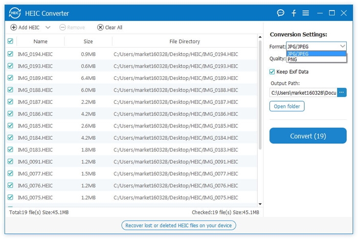 FoneLab HEIC Converter Mac截图