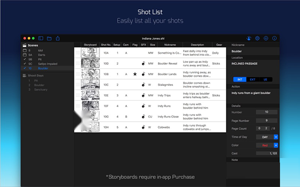 Shot Lister Mac截图