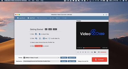 VideoSolo Video Converter Mac截图