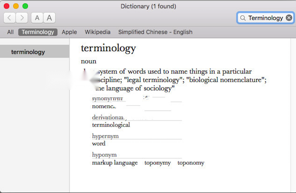 Terminology for Mac截图