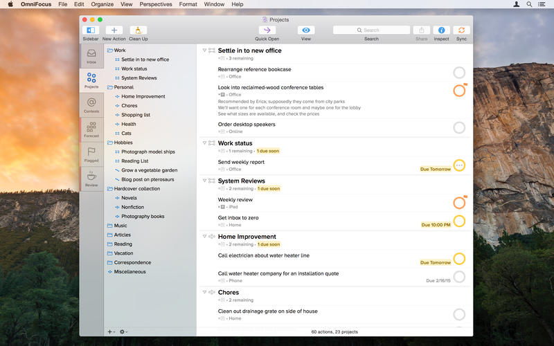 OmniFocus 2 Mac截图