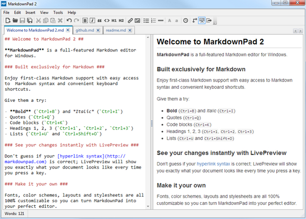 MarkdownPad2截图