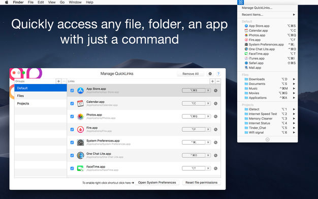 Quick Links Mac截图