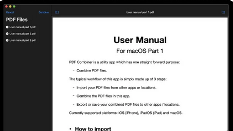 PDF合并器Mac截图