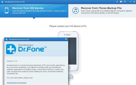 Wondershare dr.fone for ios Mac截图