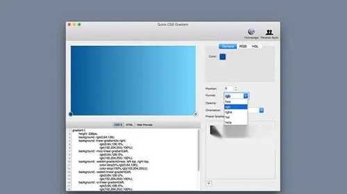 Quick CSS Gradient for Mac截图